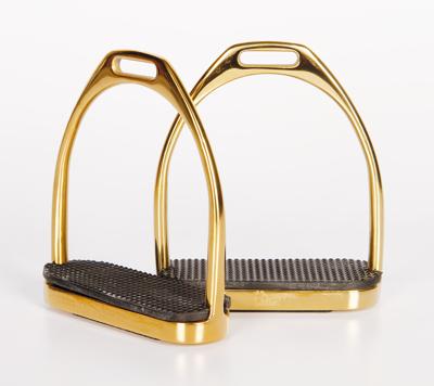 Harry's Horse RVS Beugels recht, goudkleurig 12cm