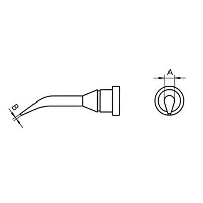Weller LT-1SLX Soldeerpunt Ronde vorm, lang, gebogen Grootte soldeerpunt 0.4 mm Lengte soldeerpunt: 22 mm Inhoud: 1 stuk(s)