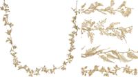 Guirlande Glitter Blad 170cm Champagne Assorti 1st - thumbnail