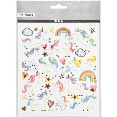 Creativ Company Stickers, eenhoorn, vel 15x16,5 cm, 1 vel