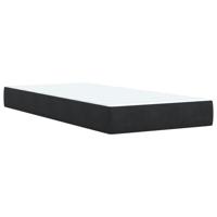 Boxspring met matras fluweel zwart 90x190 cm - thumbnail