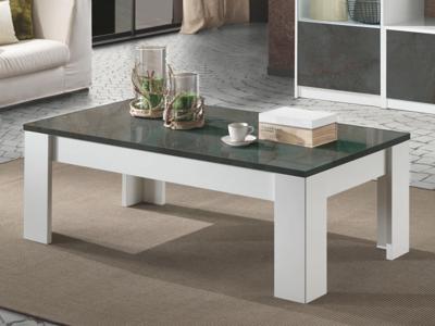 Rechthoekige salontafel GIARDINO 126 cm wit/grafiet Rechthoekige salontafel GIARDINO 126 cm wit/grafiet