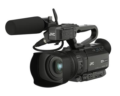 JVC GY-HM180E (sleuf voor geheugenkaarten), zwart
