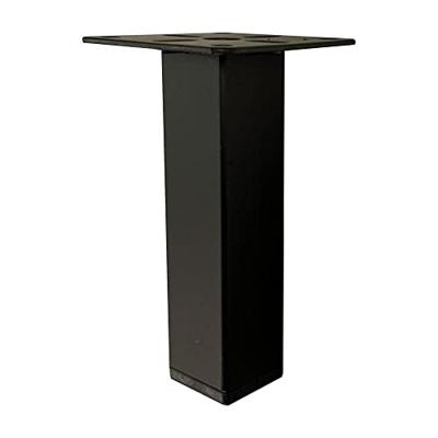 Stalen meubelpoot zwart vierkant 2,5 bij 2,5 cm en hoogte 10 cm (2,5 x 2,5 cm)