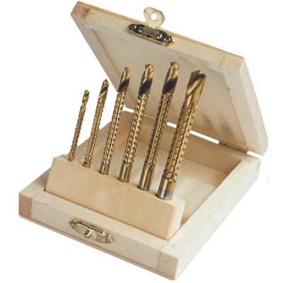 Brüder Mannesmann M54606 HSS Metaal-freesboorset 6-delig 3 mm, 4 mm, 5 mm, 6 mm, 6.5 mm, 8 mm TiN Cilinderschacht 1 set(s) Brüder Mannesmann M54606 HSS Metaal-freesboorset 6-delig 3 mm, 4 mm, 5 mm, 6 mm, 6.5 mm, 8 mm TiN Cilinderschacht 1 set(s)
