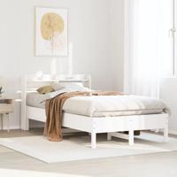 Bedframe zonder matras massief grenenhout wit 90x190 cm - thumbnail