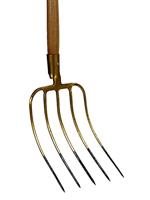 Mestvork 5 tanden houten steel 85 cm met T-greep - thumbnail