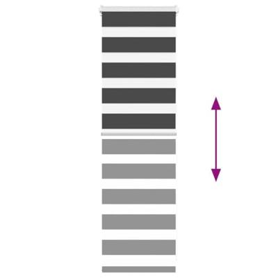 Zebra rolgordijn 40x100 cm stofbreedte 35,9 cm zwart