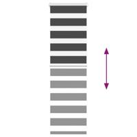 Zebra rolgordijn 40x100 cm stofbreedte 35,9 cm zwart - thumbnail