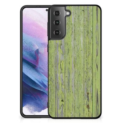 Samsung Galaxy S21 Plus Houten Print Telefoonhoesje Green Wood Samsung Galaxy S21 Plus Houten Print Telefoonhoesje Green Wood
