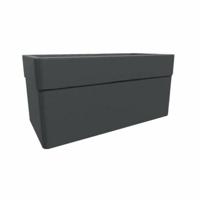 Plantenbak - CAREL - Antracietgrijs - 63 L - 78 x 39 x H.39 cm - EDA - Met wielen - Buiten of binnen - thumbnail
