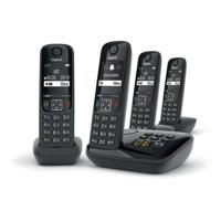 Gigaset zwarte quattro dect draadloze telefoon met antwoordapparaat as690aquattro - thumbnail