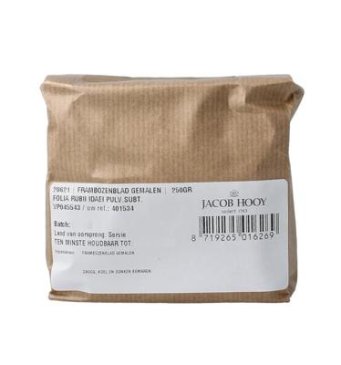 Jacob Hooy Frambozenblad gemalen 250 Gram Jacob Hooy Frambozenblad gemalen 250 Gram