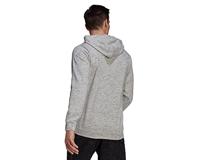Herenhoodie Adidas Essentials Mélange Embroidered Lichtgrijs - Maat: M - thumbnail
