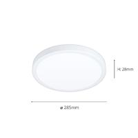 Eglo Witte plafondlampFueva 5 Ø 28,5cm - IP44 - 99265 - thumbnail