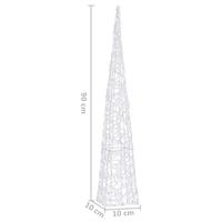 Lichtkegel decoratief LED 90 cm acryl koudwit - thumbnail