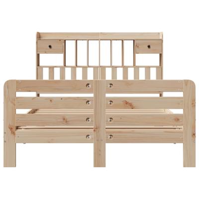 Bed met boekenkast zonder matras massief grenenhout 150x200 cm