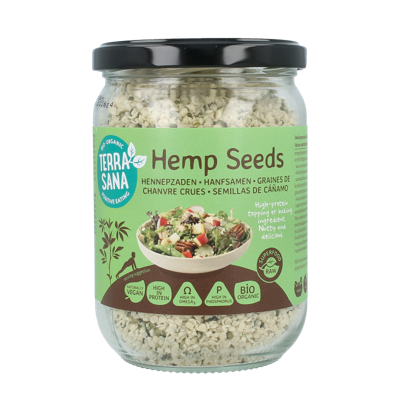 RAW Hennepzaad gepeld in glas bio 275 Gram RAW Hennepzaad gepeld in glas bio 275 Gram