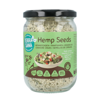 RAW Hennepzaad gepeld in glas bio 275 Gram - thumbnail