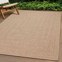 Vloerkleed ZIZUR beige binnen en buiten 60x110 cm jute look - thumbnail