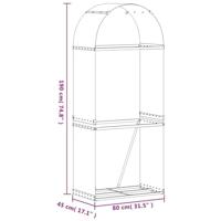 VidaXL Haardhoutopslag 80x45x190 cm gegalvaniseerd staal groen - thumbnail