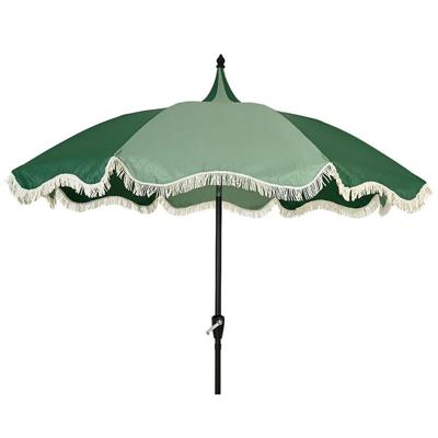 Strandstokparasol Franje Groen dia250 cm Decoris - Decoris Strandstokparasol Franje Groen dia250 cm Decoris - Decoris