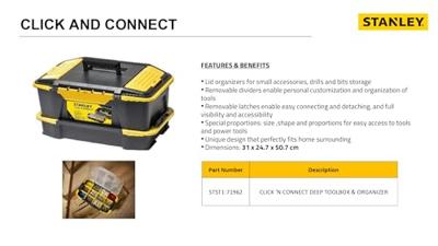 Stanley Gereedschapskoffer Click & Connect met organizer gereedschapskist