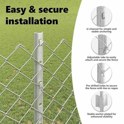 VidaXL Hek met paal zilver 1,2 x 10 m staal