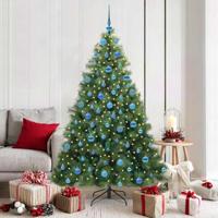 VidaXL Kunstkerstboom met 300 led met standaard groen 180 cm pe en pvc - thumbnail