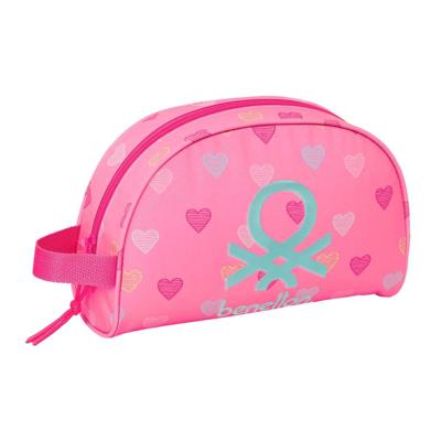 Reistasje Benetton Heart Roze 28 x 18 x 10 cm