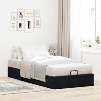 Bedframe zonder matras 90x190 cm fluweel zwart - thumbnail