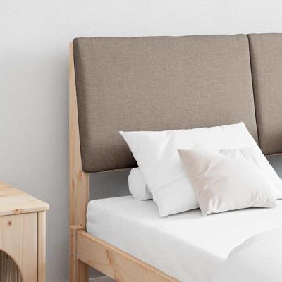 Gestoffeerd hoofdbord Taupe 150 cm Massief grenenhout Gestoffeerd hoofdbord Taupe 150 cm Massief grenenhout