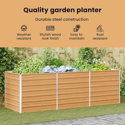 Verhoogde plantenbak Licht Bruin 240 x 80 x 77 cm