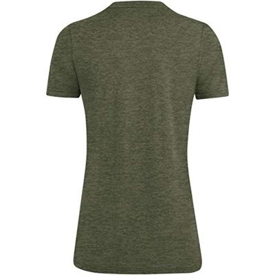 JAKO 6129D T-Shirt Premium Basics Dames - Kaki Gemeleerd - 42