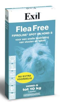 Flea Free Spot-On Hond 2-10 kg 3 pipetten