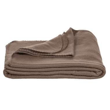 Fleeceplaid Basic - bruin - 125x150 cm - Leen Bakker