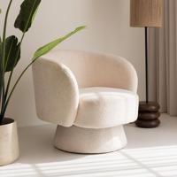 By-Boo Draaifauteuil 'Balou' Bouclé, kleur Beige - thumbnail