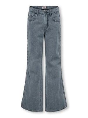 Kids ONLY winter jeansbroek meisjes - grijs - KogJuicy - wide leg fit