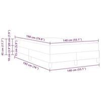 Boxspringbed met matras Donkergroen 140 x 190 cm Fluweel - thumbnail