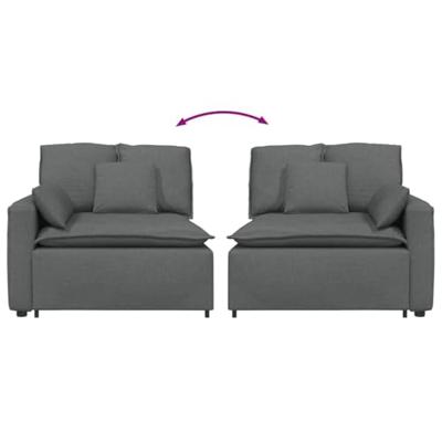 Modulaire bank Armleuning eindmodule met kussens 100 cm Modulaire bank Armleuning eindmodule met kussens 100 cm