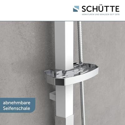 Regendouche Opbouwset Schütte Madagaskar Wellness Stortdouche Wit en Chroom