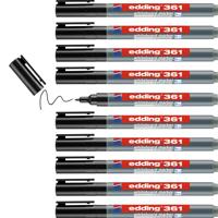Whiteboardmarker edding 361 rond 1mm zwart | 10 stuks - thumbnail