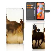 Samsung Galaxy M11 | A11 | Telefoonhoesje | Met pasjeshouder | Design Cowboy - thumbnail