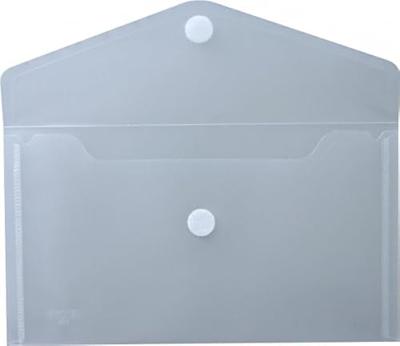 Documentenmap, met velcro sluiting, ft DL 225 x 125 mm, transparant, pak van 10 stuks
