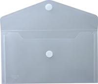 Documentenmap, met velcro sluiting, ft DL 225 x 125 mm, transparant, pak van 10 stuks - thumbnail