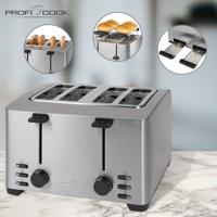 ProfiCook PC-TA 1073 4 snede(n) 1260 W Zwart, Roestvrijstaal - thumbnail