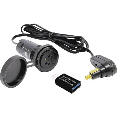 BAAS USB22 BAAS USB22 Tankschokkabel met 2 USB-C-aansluitingen en 1 USB-A-adapter BAAS USB22