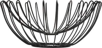 Secret de Gourmet Fruitschaal-fruitmand - zwart - metaal - 35 cm