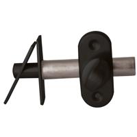 Hardbrass Insteekgrendel/voordeurgrendel Vienna 50mm - puurzwart - thumbnail