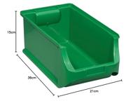 Allit 456215 Zichtbak (b x h x d) 205 x 150 x 355 mm Groen 1 stuk(s) - thumbnail